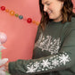 Glistening Treetops & Snowflakes—Forest Bella + Canvas Long-Sleeve Tee