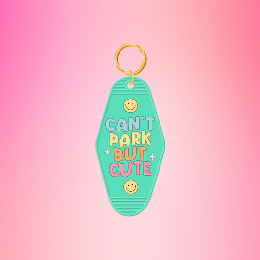 Can't Park But Cute Vintage Motel Keychain