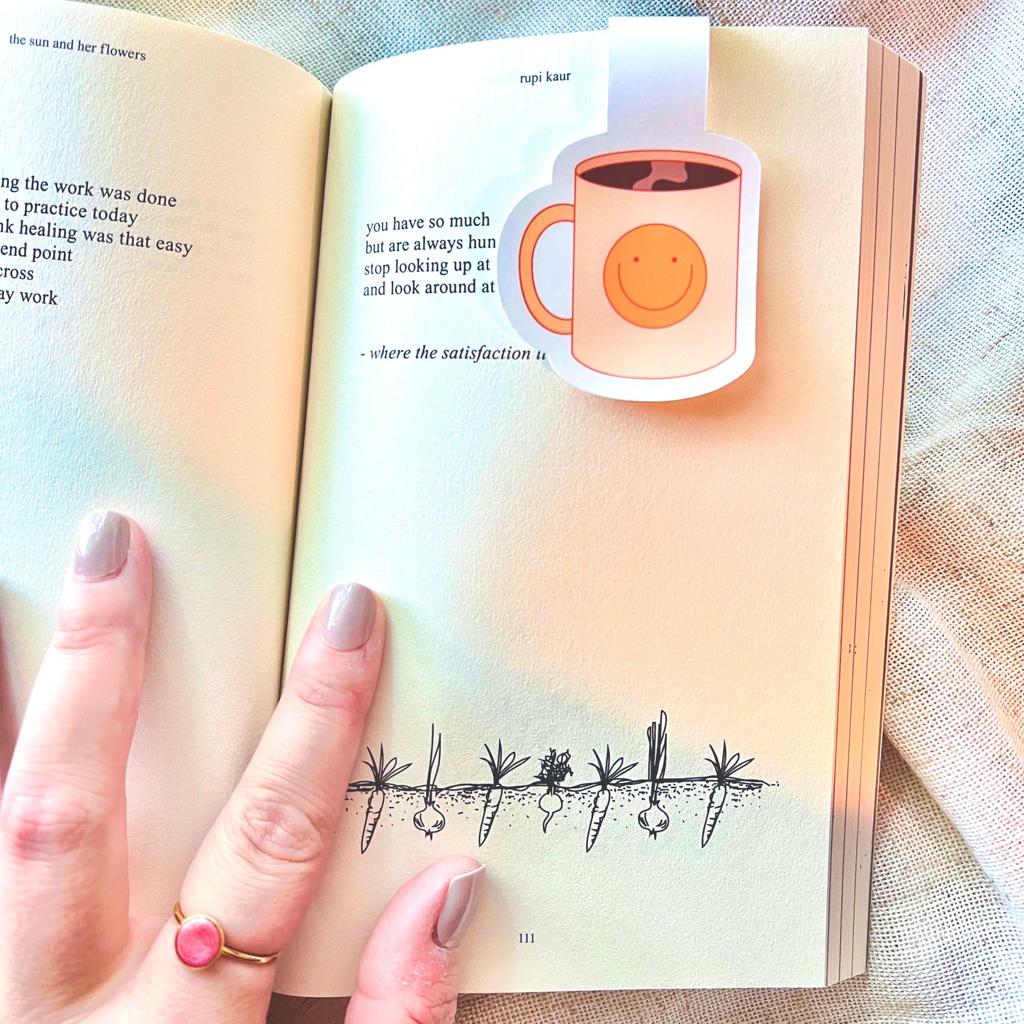 Happy Cup of Coffee Magnetic Bookmark