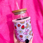 Strawberries and Rainbows Coffee Cover Koozie