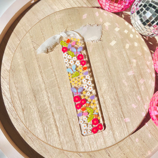 Floral Garden Acrylic Bookmark