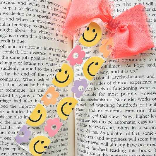 Happy Pastel Acrylic Flower Bookmark