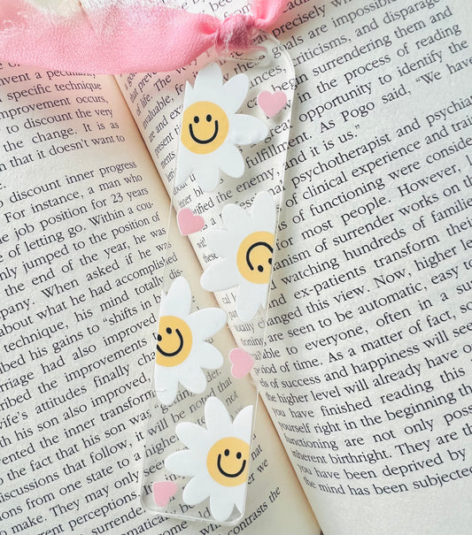 Happy Daisy Acrylic Flower Bookmark